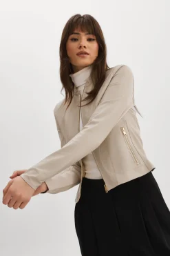 Femme LAMARQUE CHAPIN Blouson En Cuir Et Or Réversible