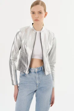 Femme LAMARQUE CHAPIN Blouson Noir En Cuir Réversible