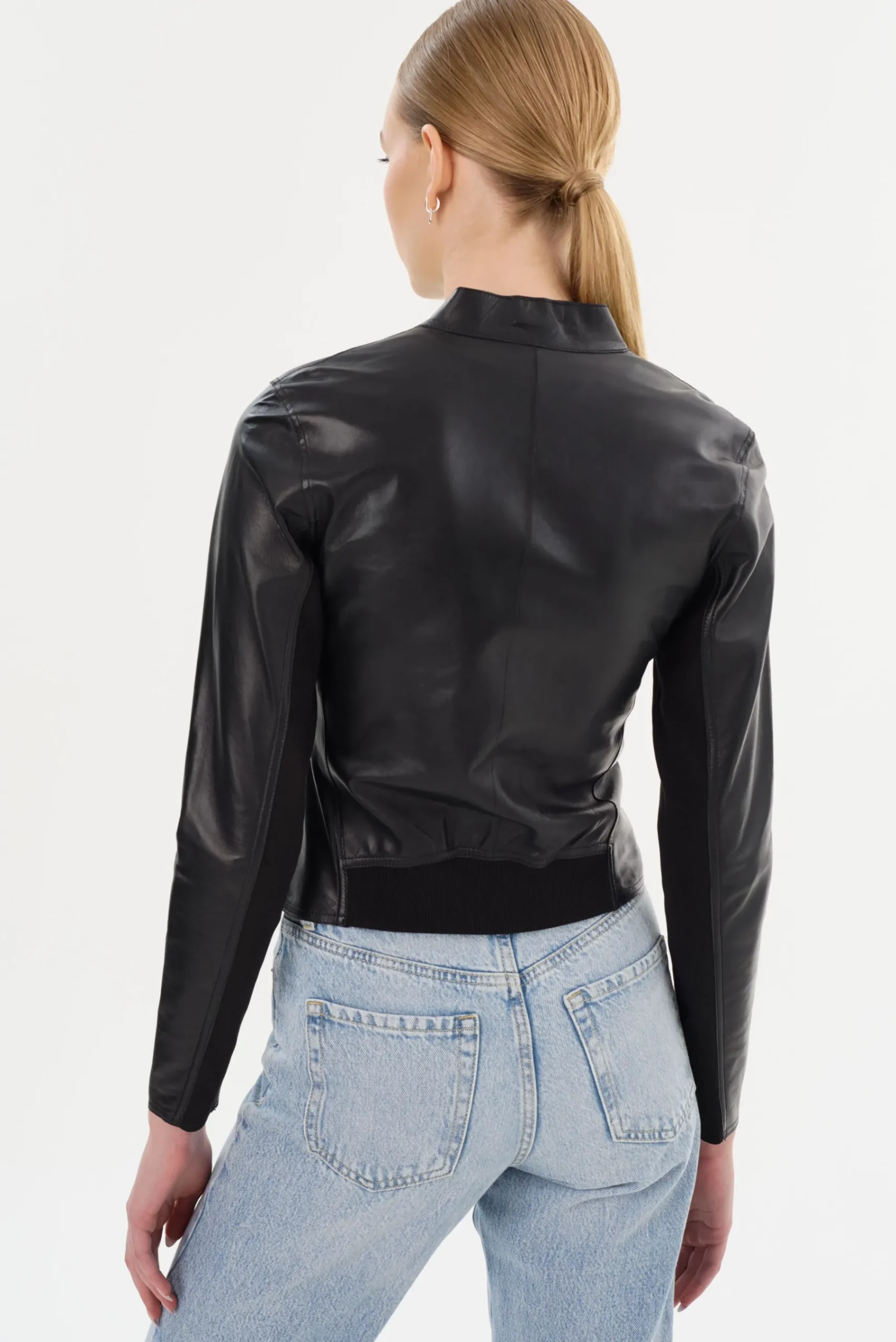 Femme LAMARQUE CHAPIN Blouson Noir En Cuir Réversible