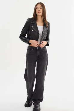Femme LAMARQUE CIARA | Veste Motard Courte En Cuir
