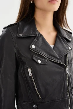 Femme LAMARQUE CIARA | Veste Motard Courte En Cuir