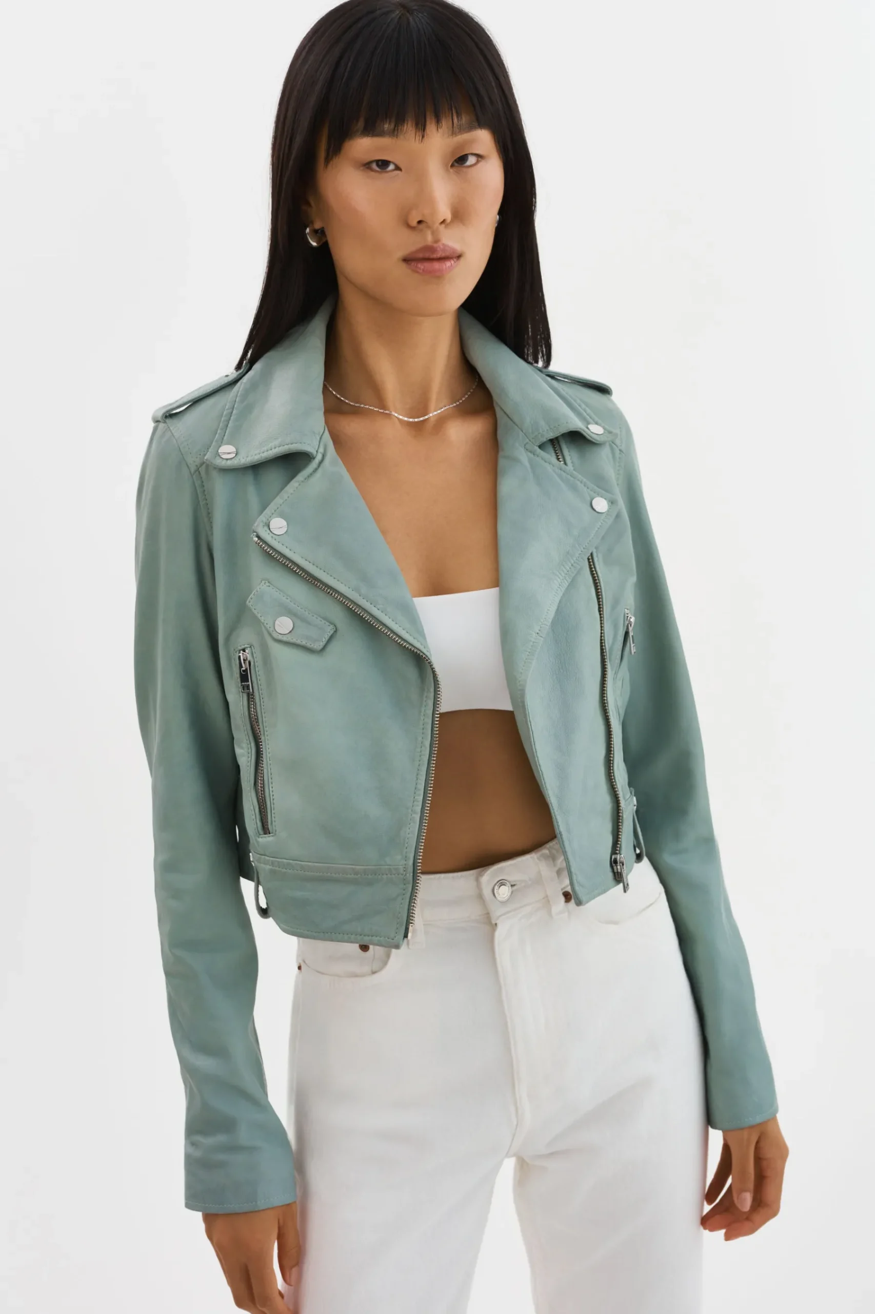 Femme LAMARQUE CIARA | Veste Motard Courte En Cuir