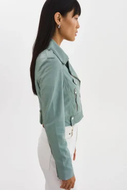 Femme LAMARQUE CIARA | Veste Motard Courte En Cuir