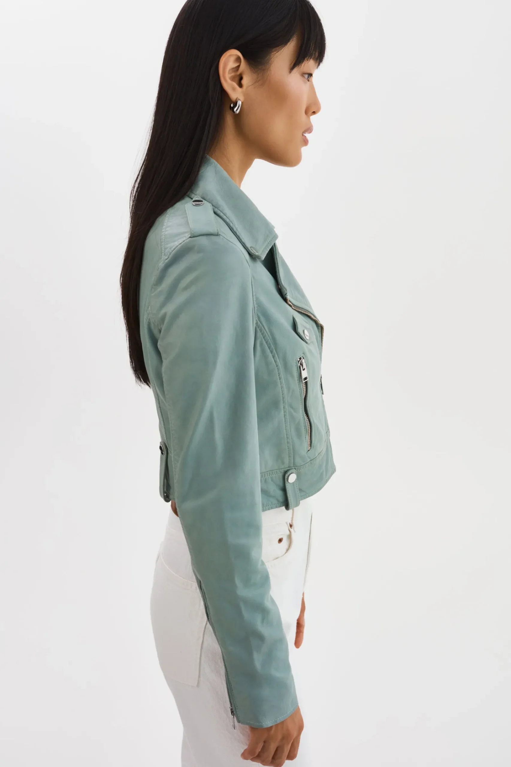 Femme LAMARQUE CIARA | Veste Motard Courte En Cuir