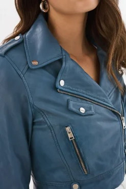 Femme LAMARQUE CIARA | Veste Motard Courte En Cuir