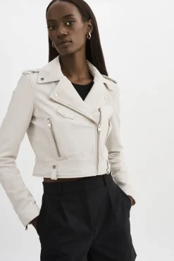Femme LAMARQUE CIARA | Veste Motard Courte En Cuir
