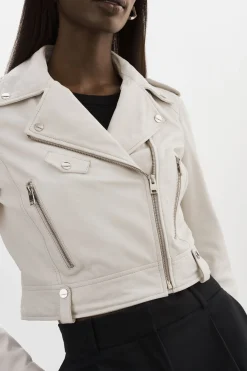 Femme LAMARQUE CIARA | Veste Motard Courte En Cuir