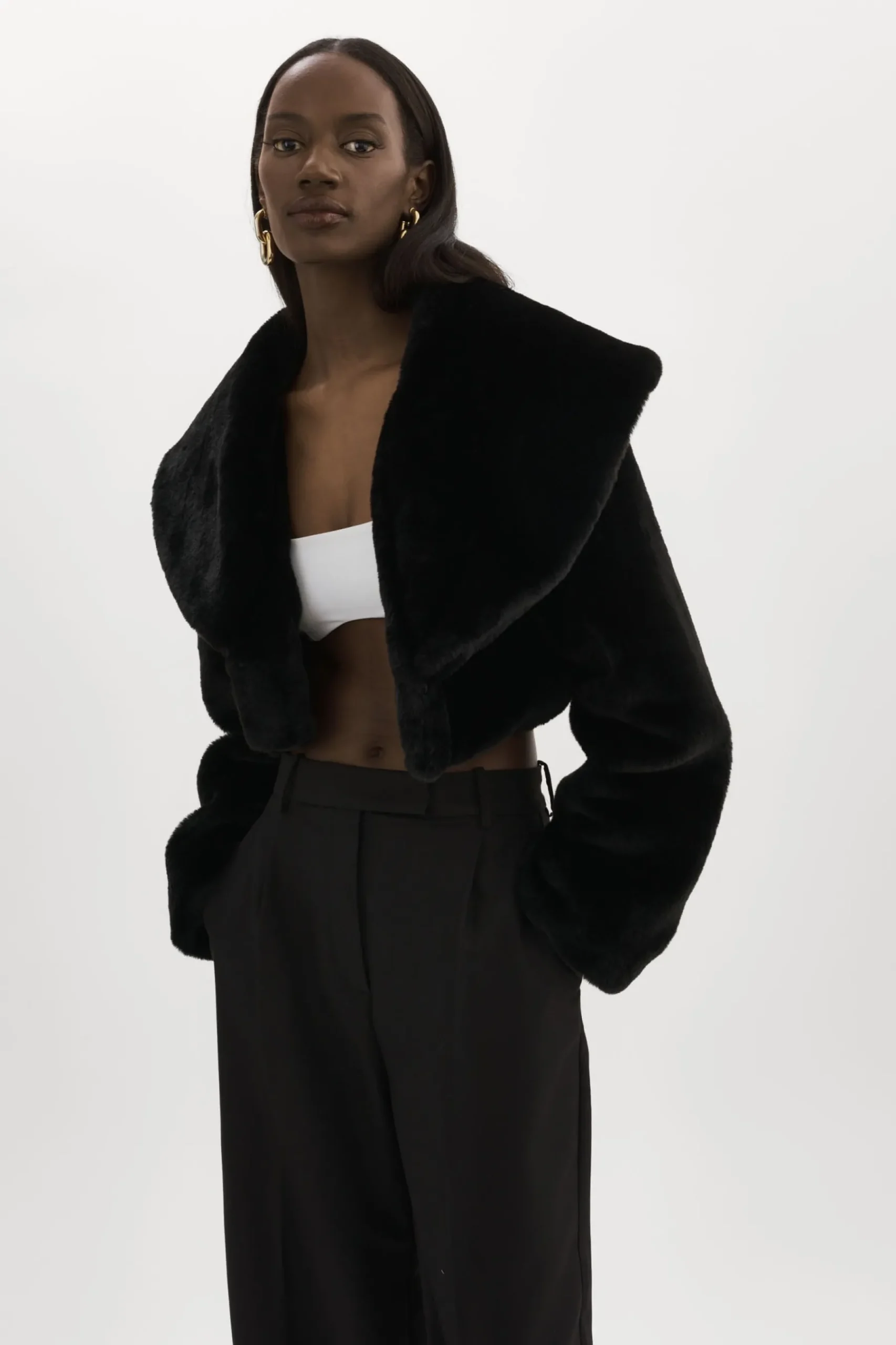 Femme LAMARQUE DANIKA | Veste Courte En Fausse Fourrure
