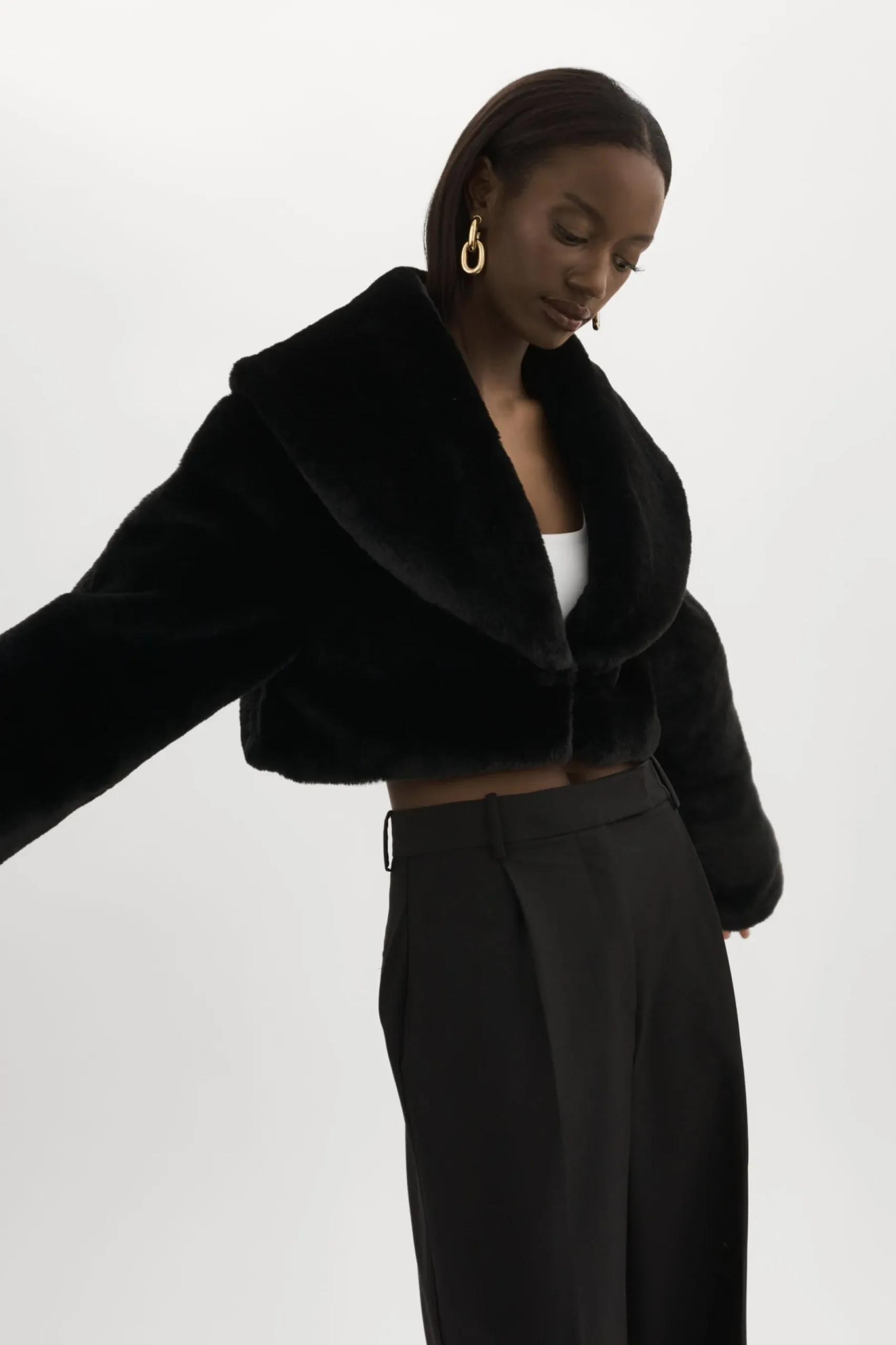 Femme LAMARQUE DANIKA | Veste Courte En Fausse Fourrure