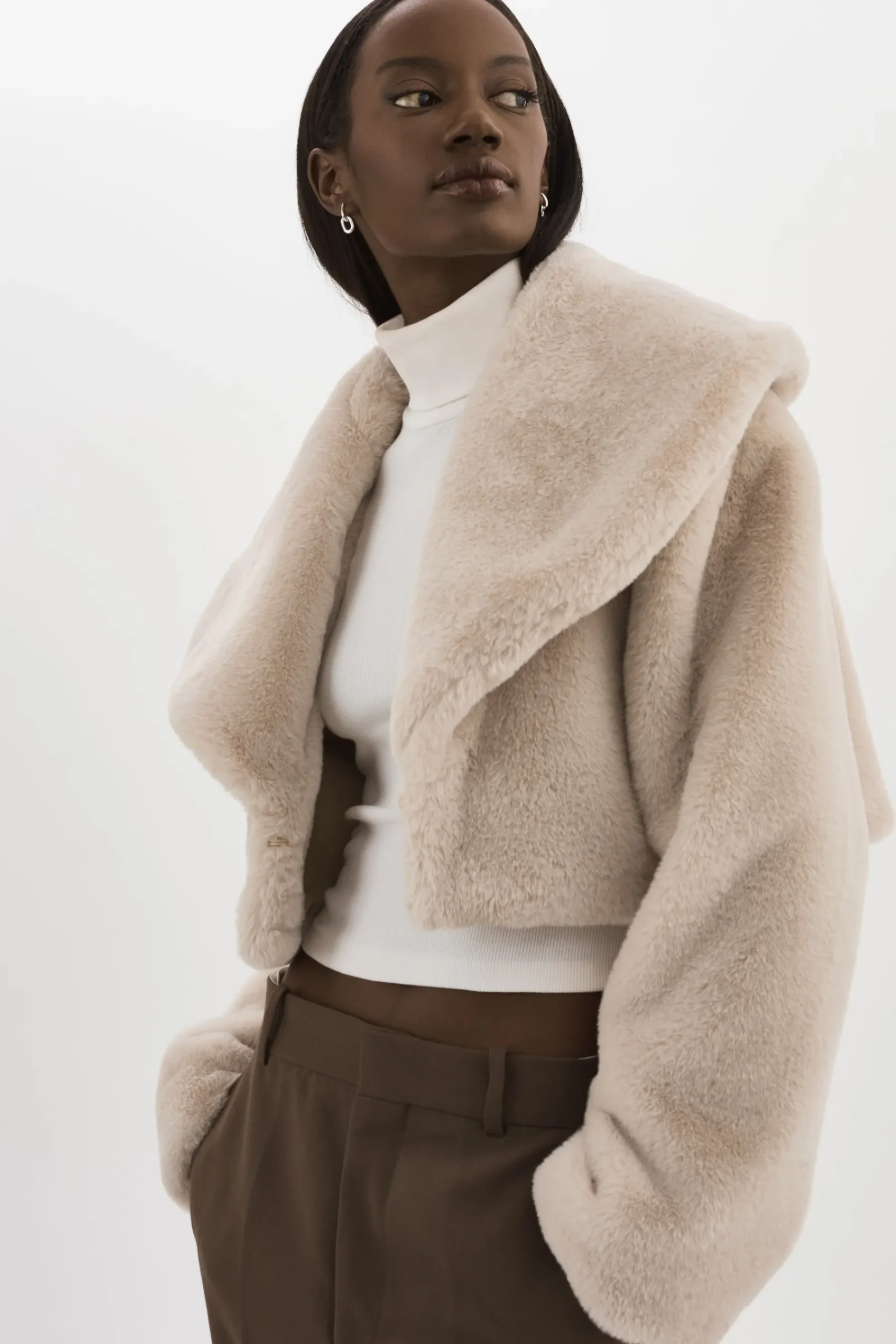 Femme LAMARQUE DANIKA | Veste Courte En Fausse Fourrure