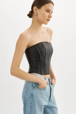 Femme LAMARQUE DAVINA Bustier En Cuir