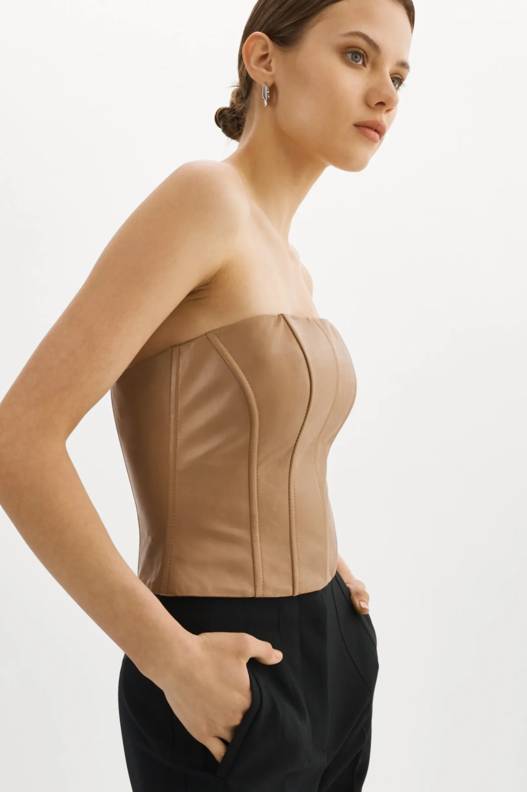 Femme LAMARQUE DAVINA Bustier En Cuir