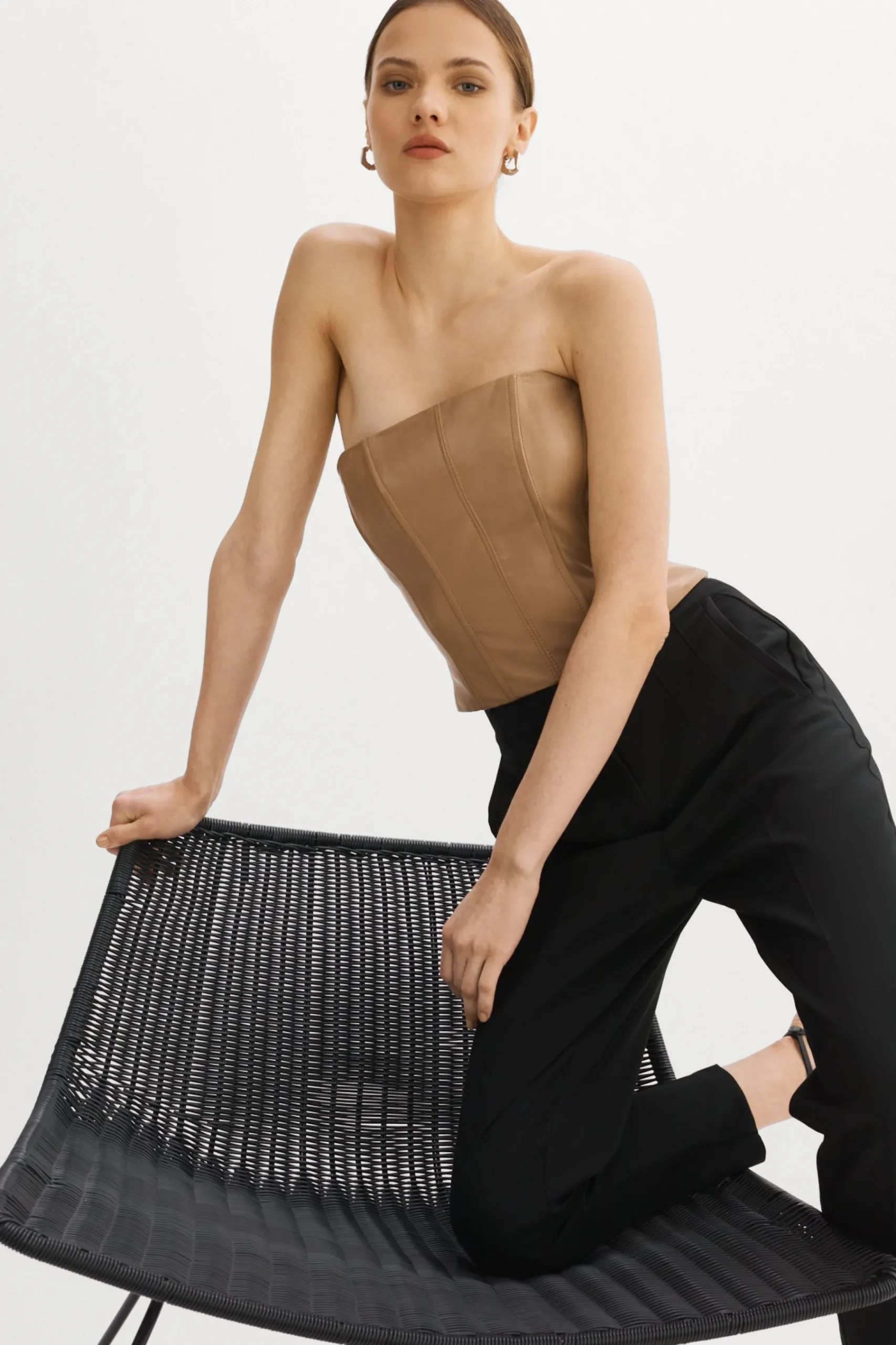 Femme LAMARQUE DAVINA Bustier En Cuir