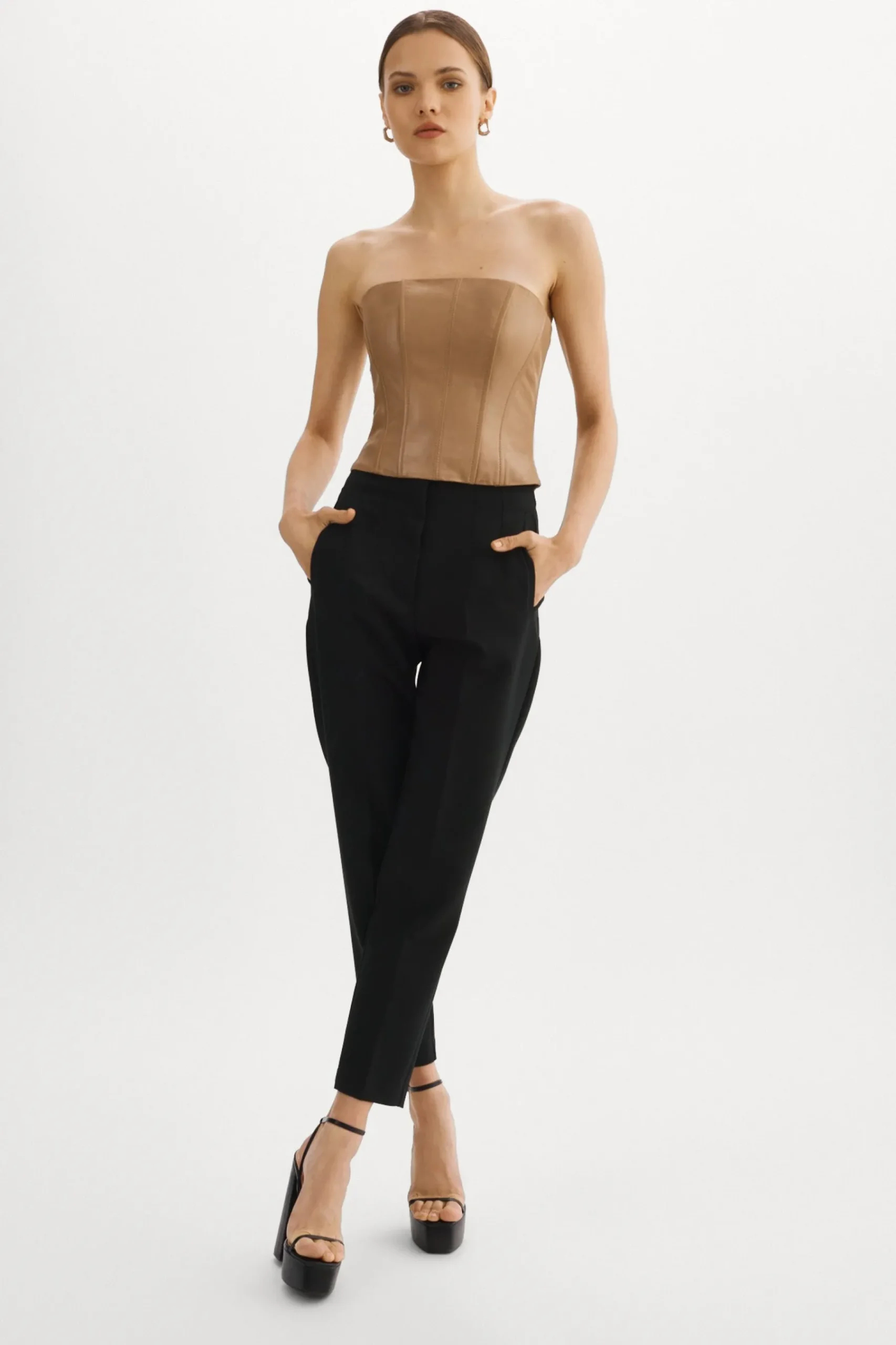 Femme LAMARQUE DAVINA Bustier En Cuir