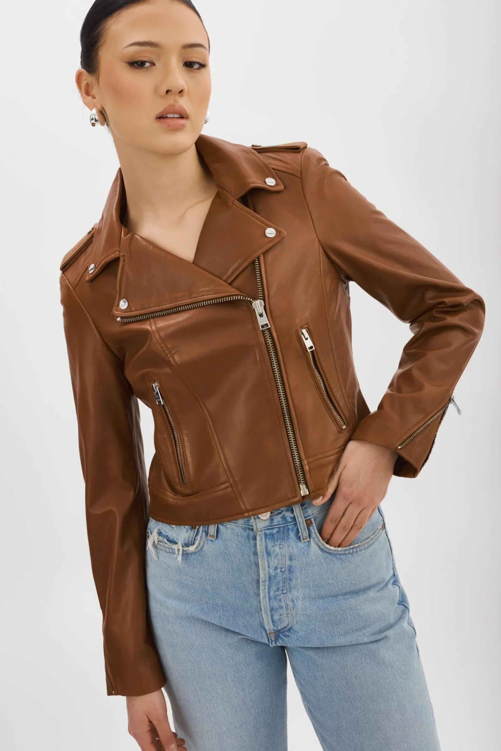 Femme LAMARQUE DONNA | Veste Moto Signature En Cuir