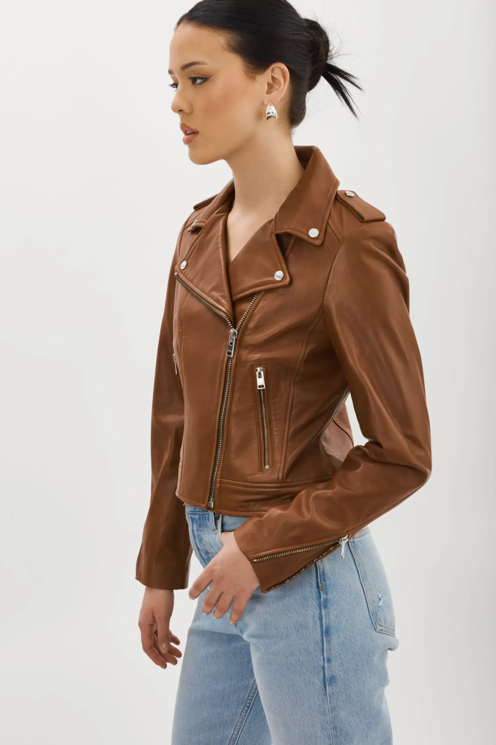 Femme LAMARQUE DONNA | Veste Moto Signature En Cuir