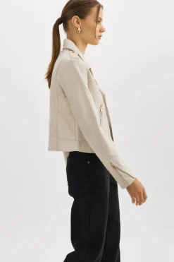 Femme LAMARQUE DONNA OR | Veste Moto Signature En Cuir