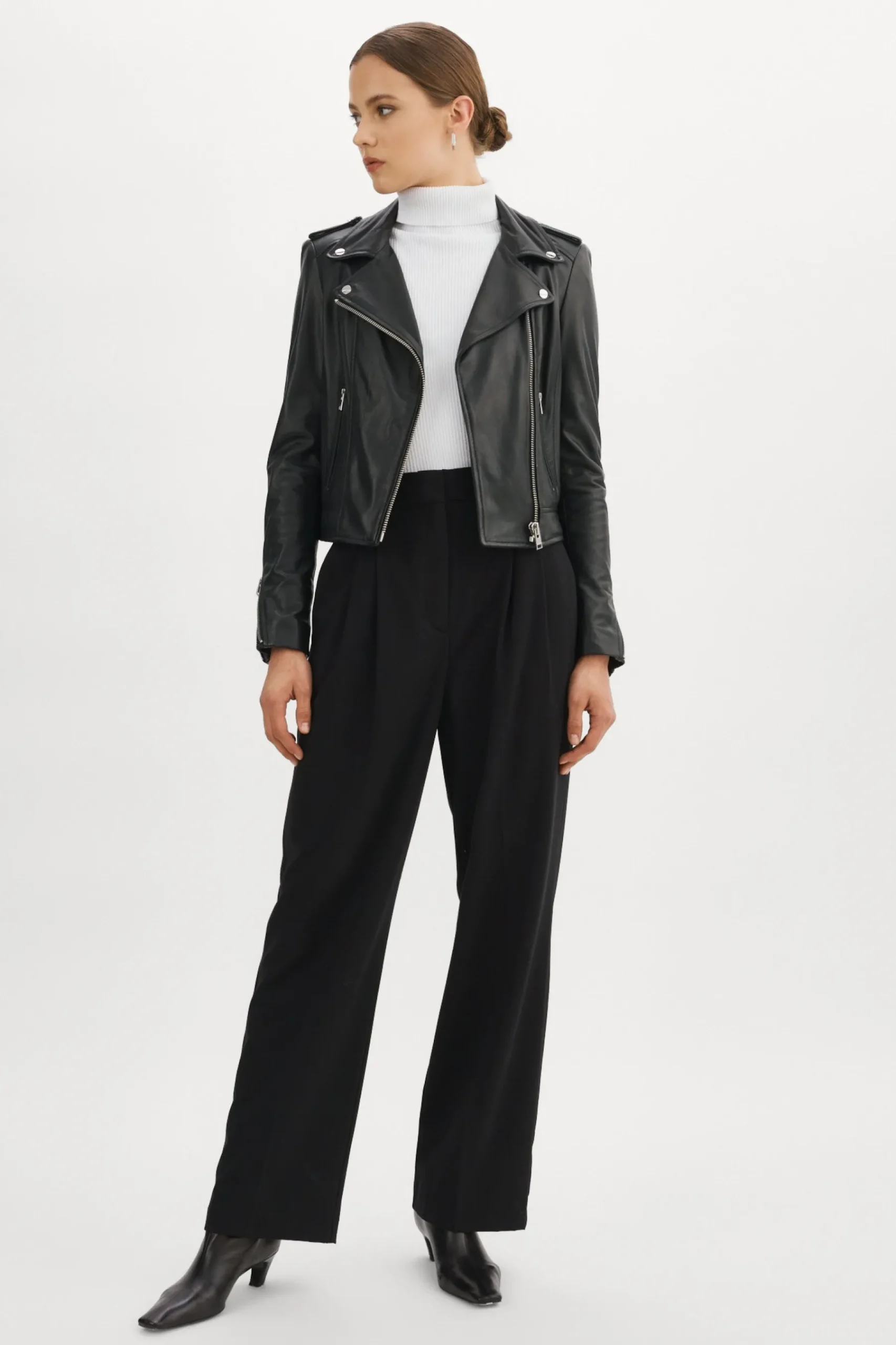 Femme LAMARQUE DONNA Veste Moto Signature En Cuir