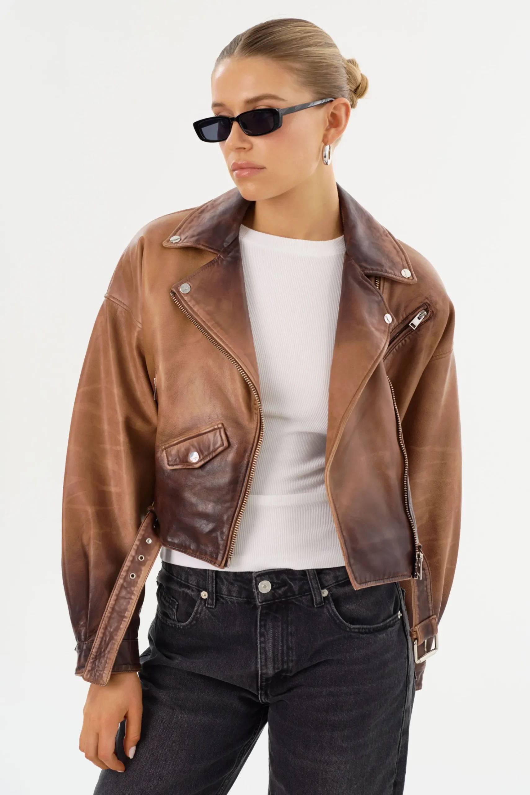 Femme LAMARQUE DYLAN | 80's Leather Biker Jacket