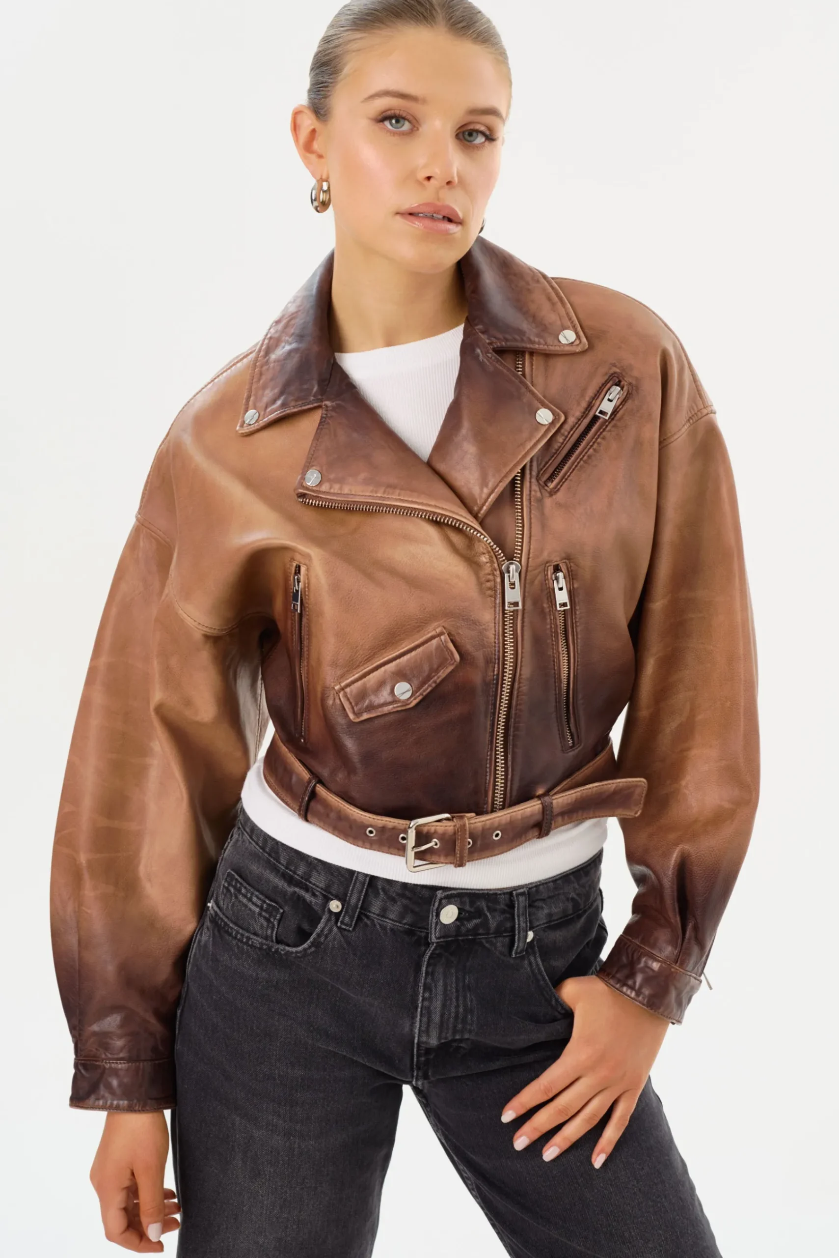 Femme LAMARQUE DYLAN | 80's Leather Biker Jacket