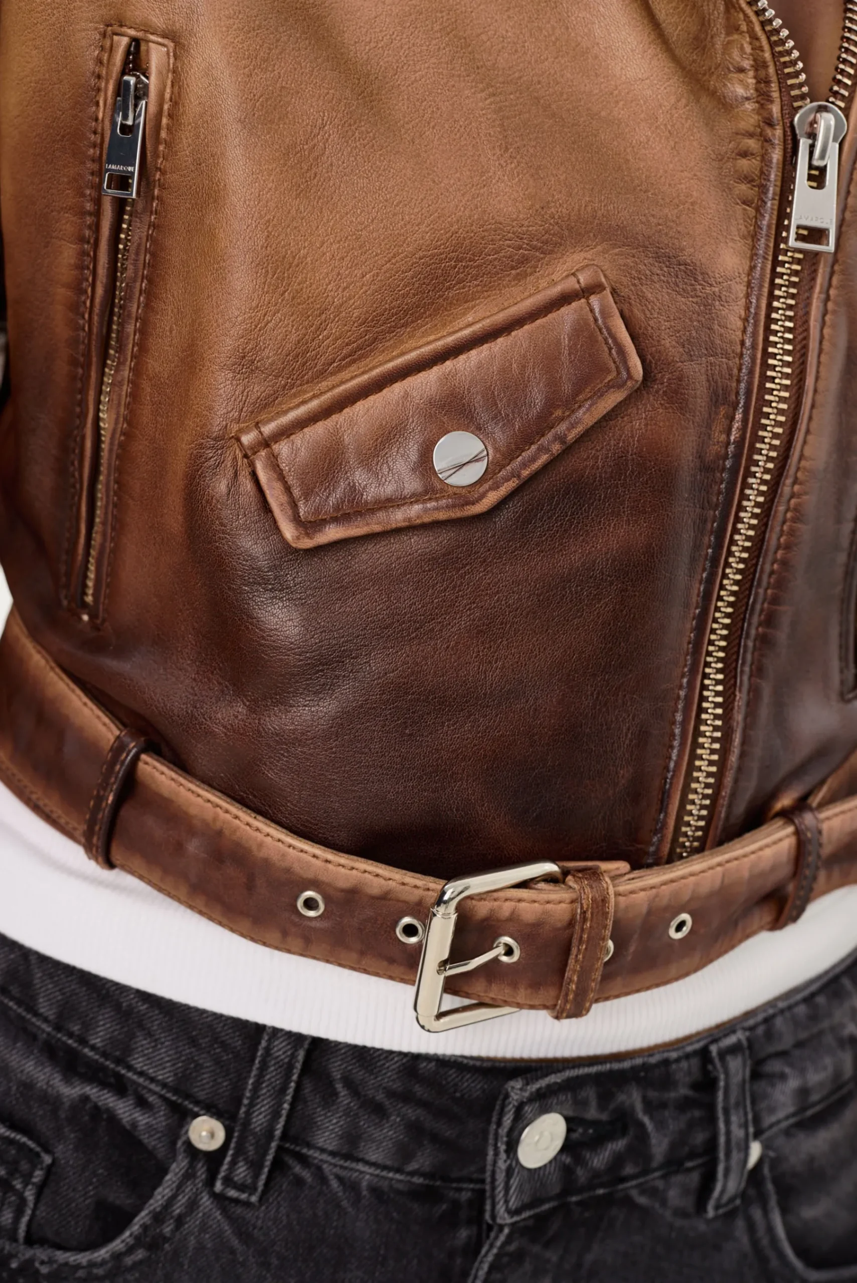 Femme LAMARQUE DYLAN | 80's Leather Biker Jacket