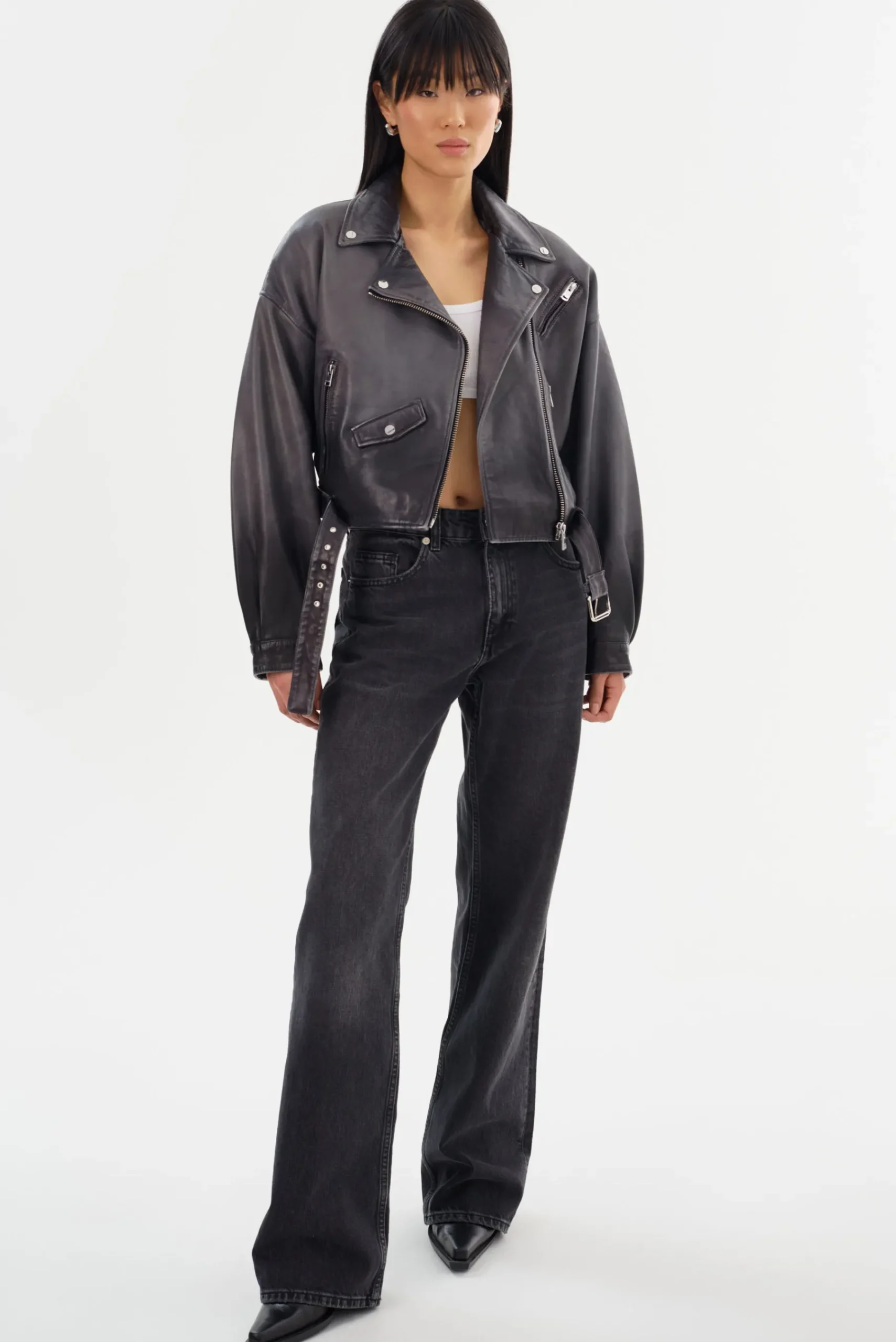 Femme LAMARQUE DYLAN | 80's Leather Biker Jacket