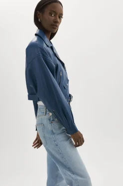 Femme LAMARQUE DYLAN | Veste De Motard En Cuir Des Années 80