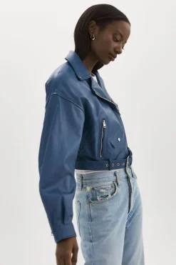 Femme LAMARQUE DYLAN | Veste De Motard En Cuir Des Années 80