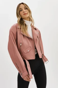 Femme LAMARQUE DYLAN | Veste De Motard En Cuir Des Années 80