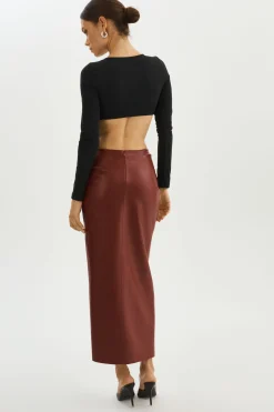 Femme LAMARQUE EILEEN | Jupe Longue En Similicuir