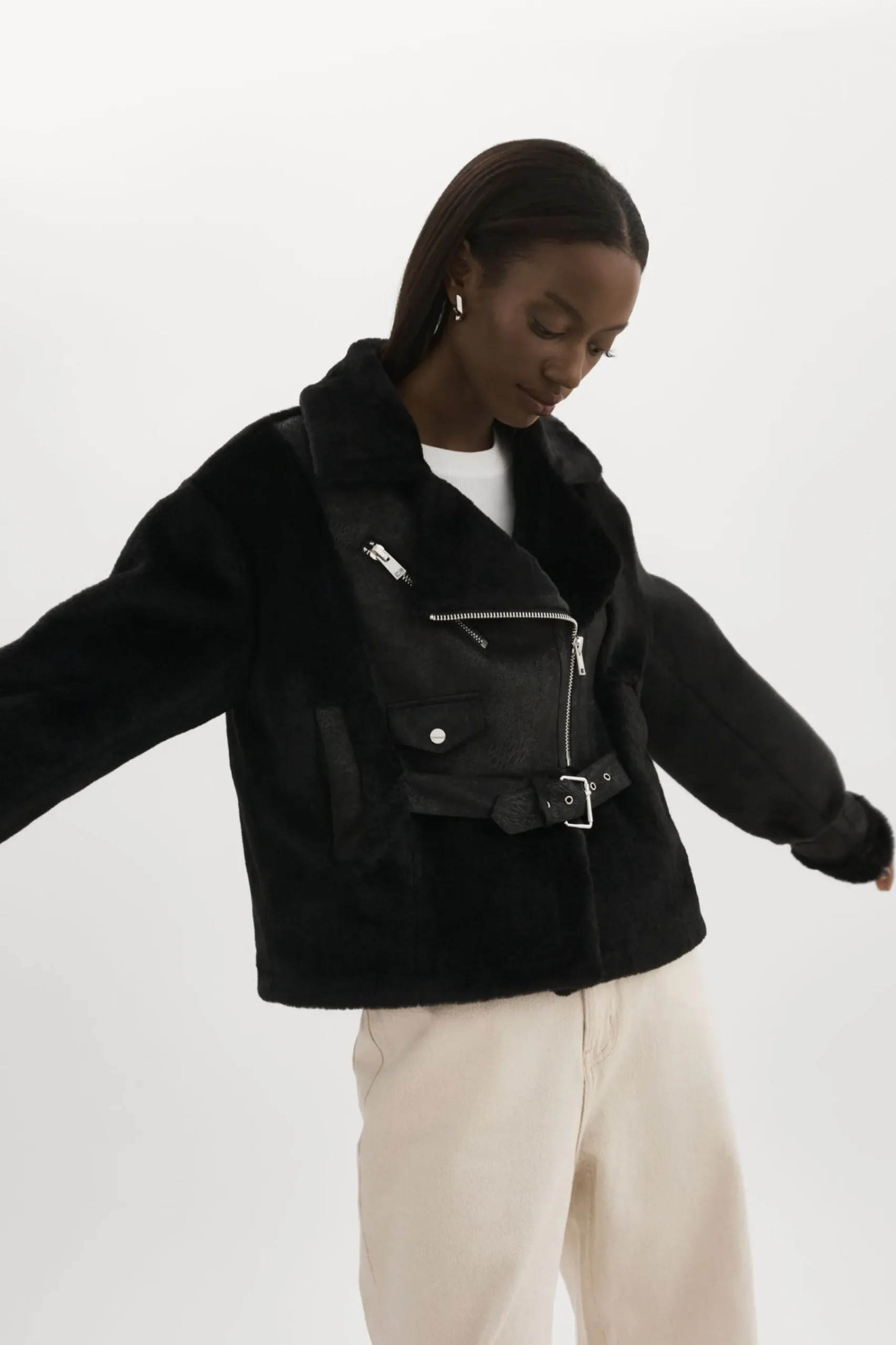 Femme LAMARQUE ELODY | Veste En Fausse Fourrure