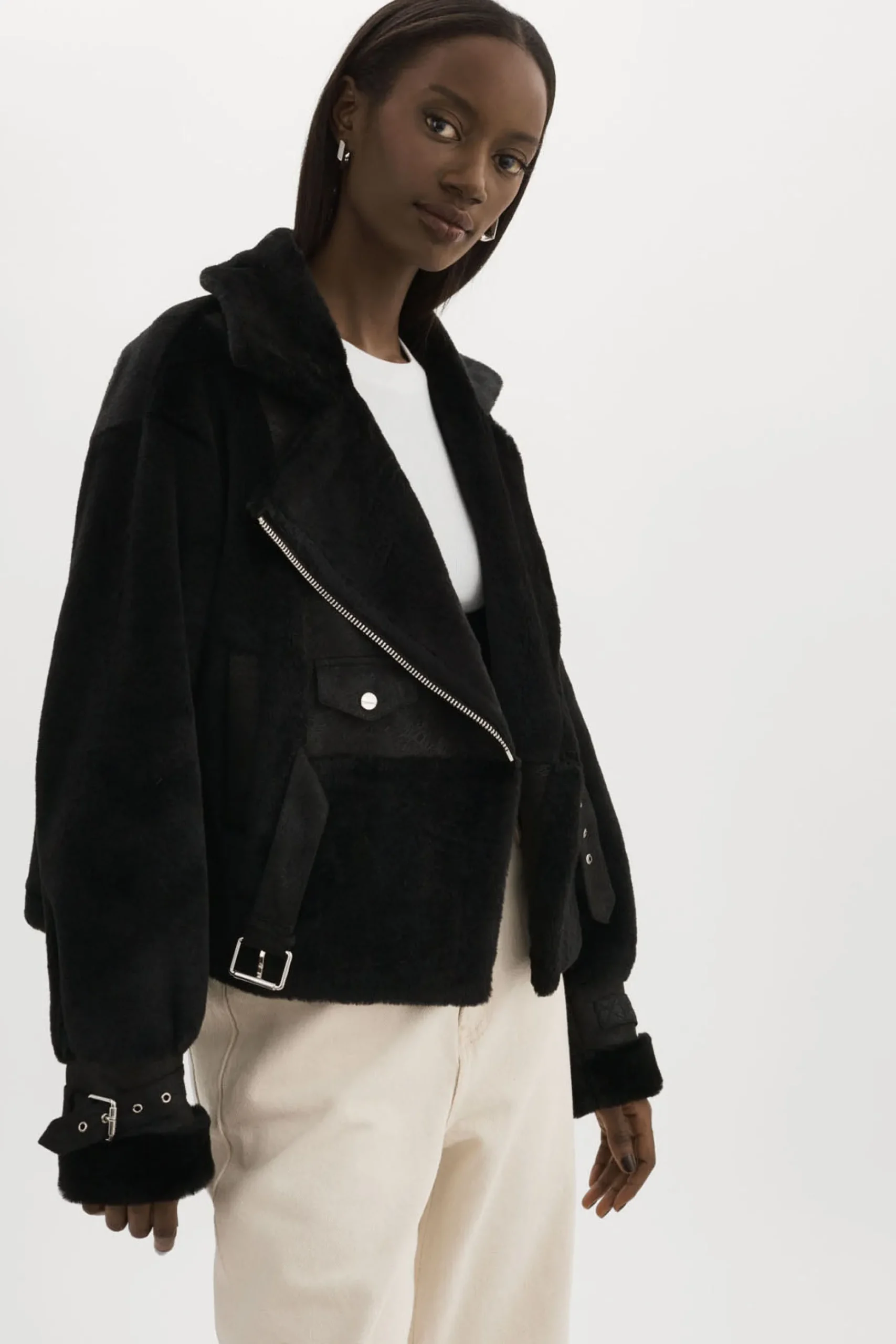 Femme LAMARQUE ELODY | Veste En Fausse Fourrure