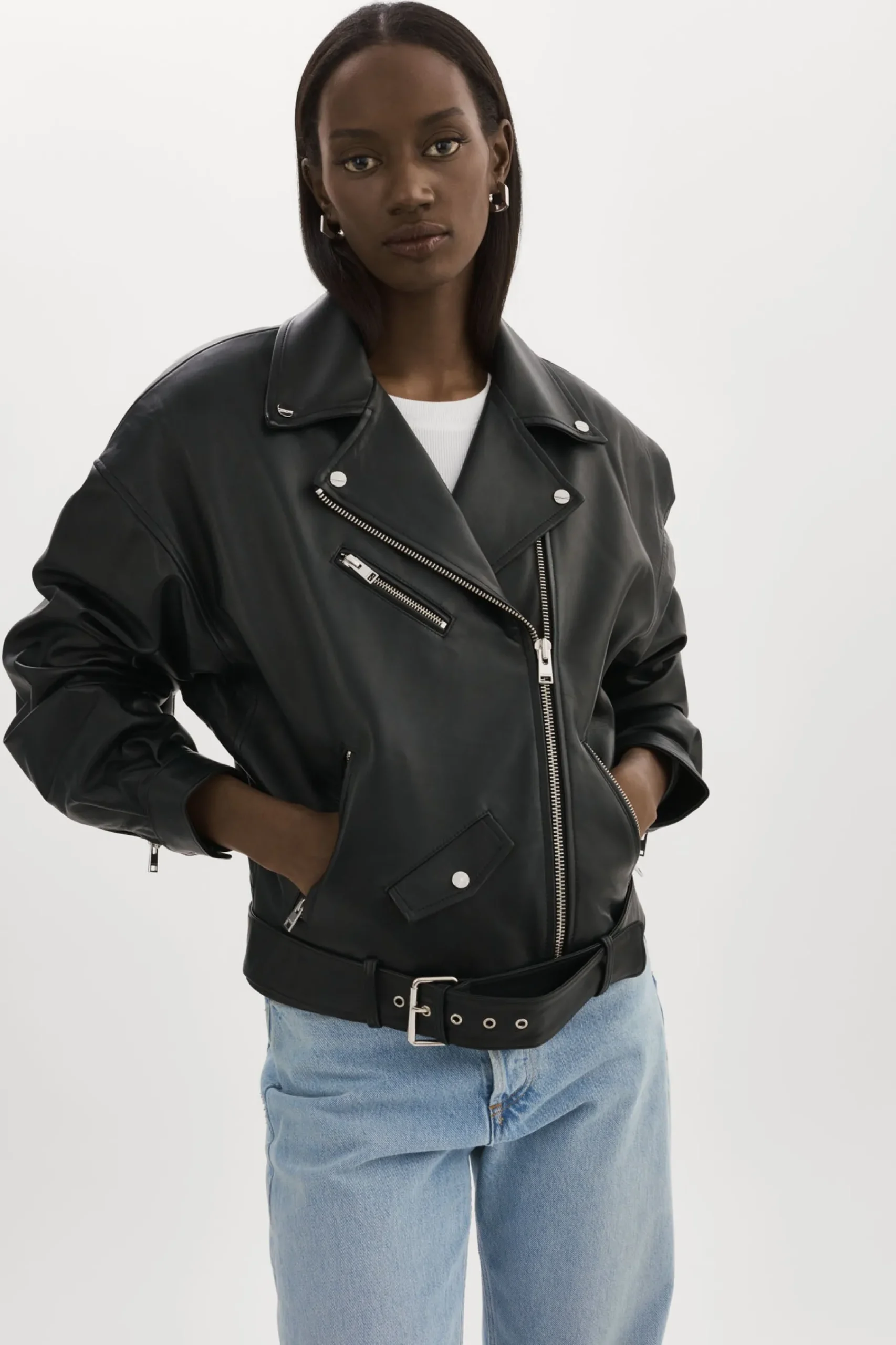 Femme LAMARQUE ESTIA | Veste De Motard En Cuir