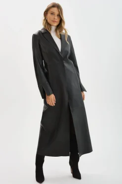 Femme LAMARQUE EVANNA | Manteau Long En Cuir