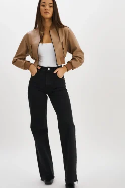 Femme LAMARQUE EVELIN | Bomber Court En Similicuir