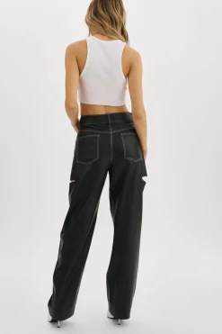 Femme LAMARQUE FALEEN | Pantalon Ample En Similicuir