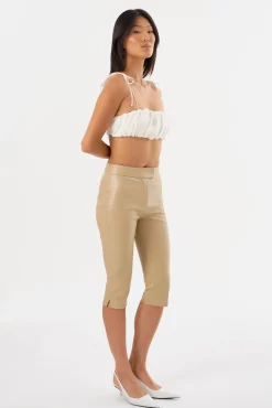 Femme LAMARQUE FAYA | Pantalon Capri En Similicuir