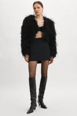 Femme LAMARQUE HALLIE Veste En Plumes D'autruche