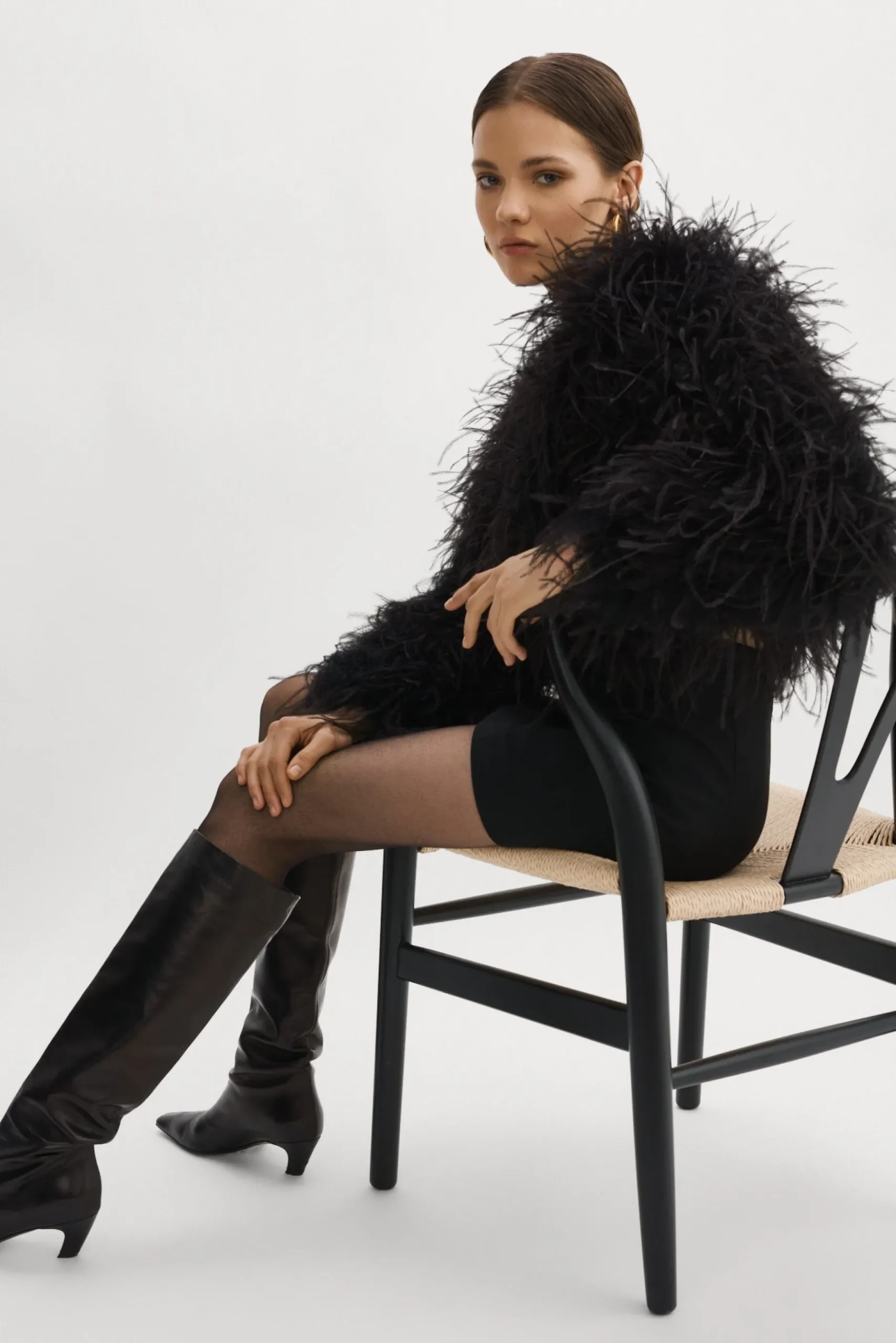 Femme LAMARQUE HALLIE Veste En Plumes D'autruche