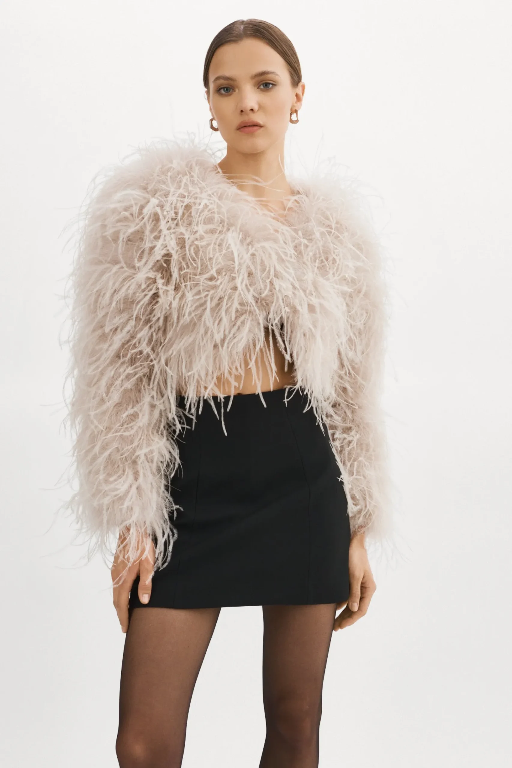 Femme LAMARQUE HALLIE Veste En Plumes D'autruche