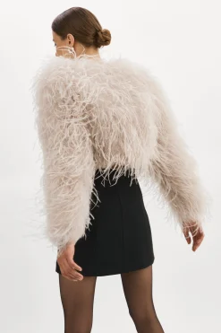 Femme LAMARQUE HALLIE Veste En Plumes D'autruche