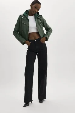 Femme LAMARQUE HOLY | Veste Moto En Cuir Avec Capuchon Amovible