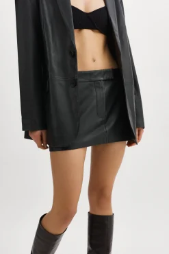 Femme LAMARQUE INAYA Micro Mini-jupe En Cuir