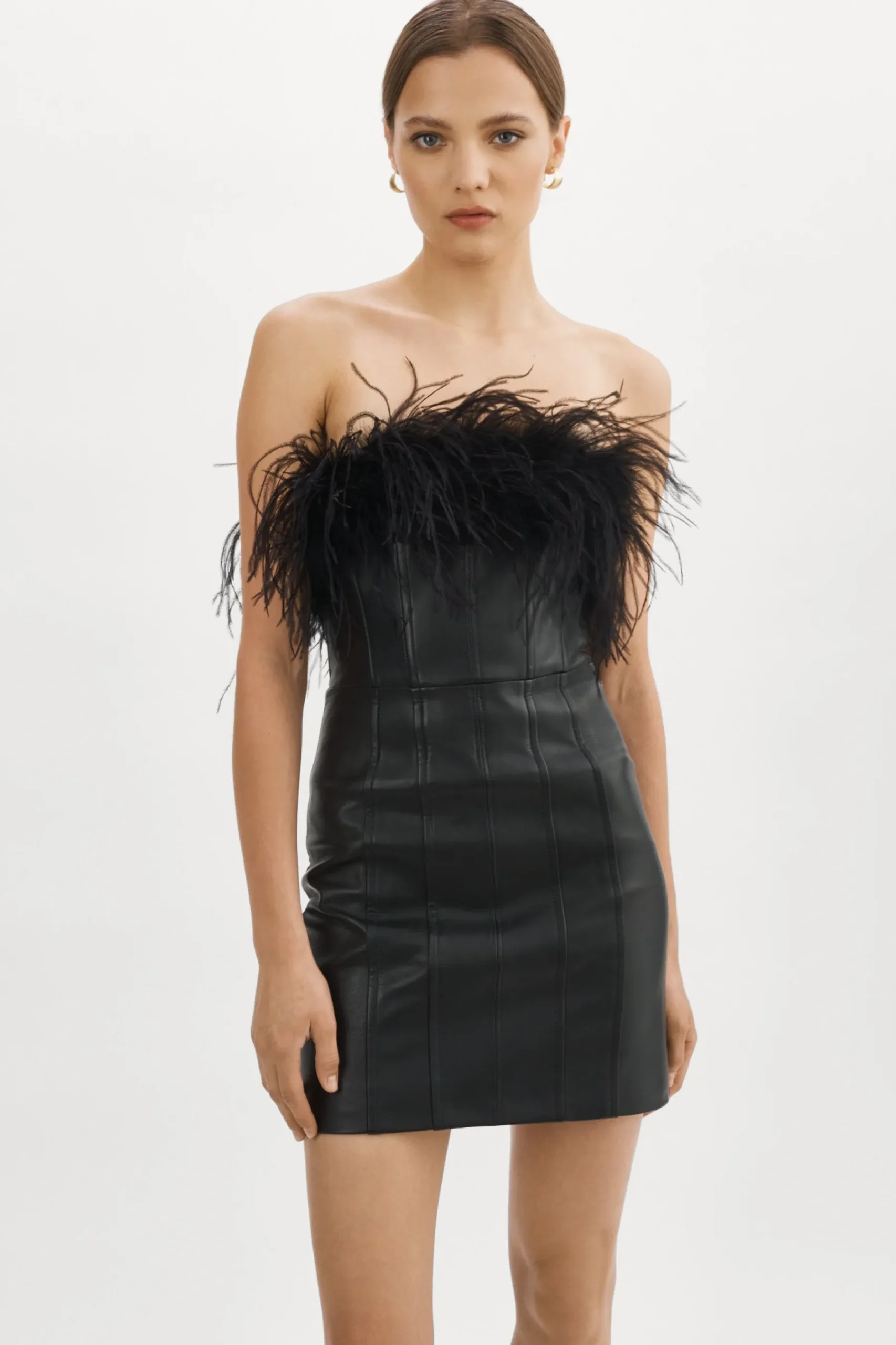 Femme LAMARQUE JACINDA Robe Bustier En Cuir