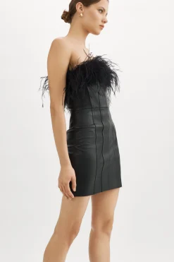 Femme LAMARQUE JACINDA Robe Bustier En Cuir