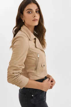 Femme LAMARQUE JANIKA | Veste Motard Courte En Cuir