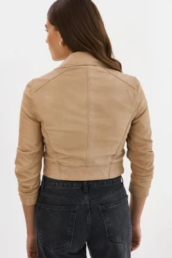 Femme LAMARQUE JANIKA | Veste Motard Courte En Cuir