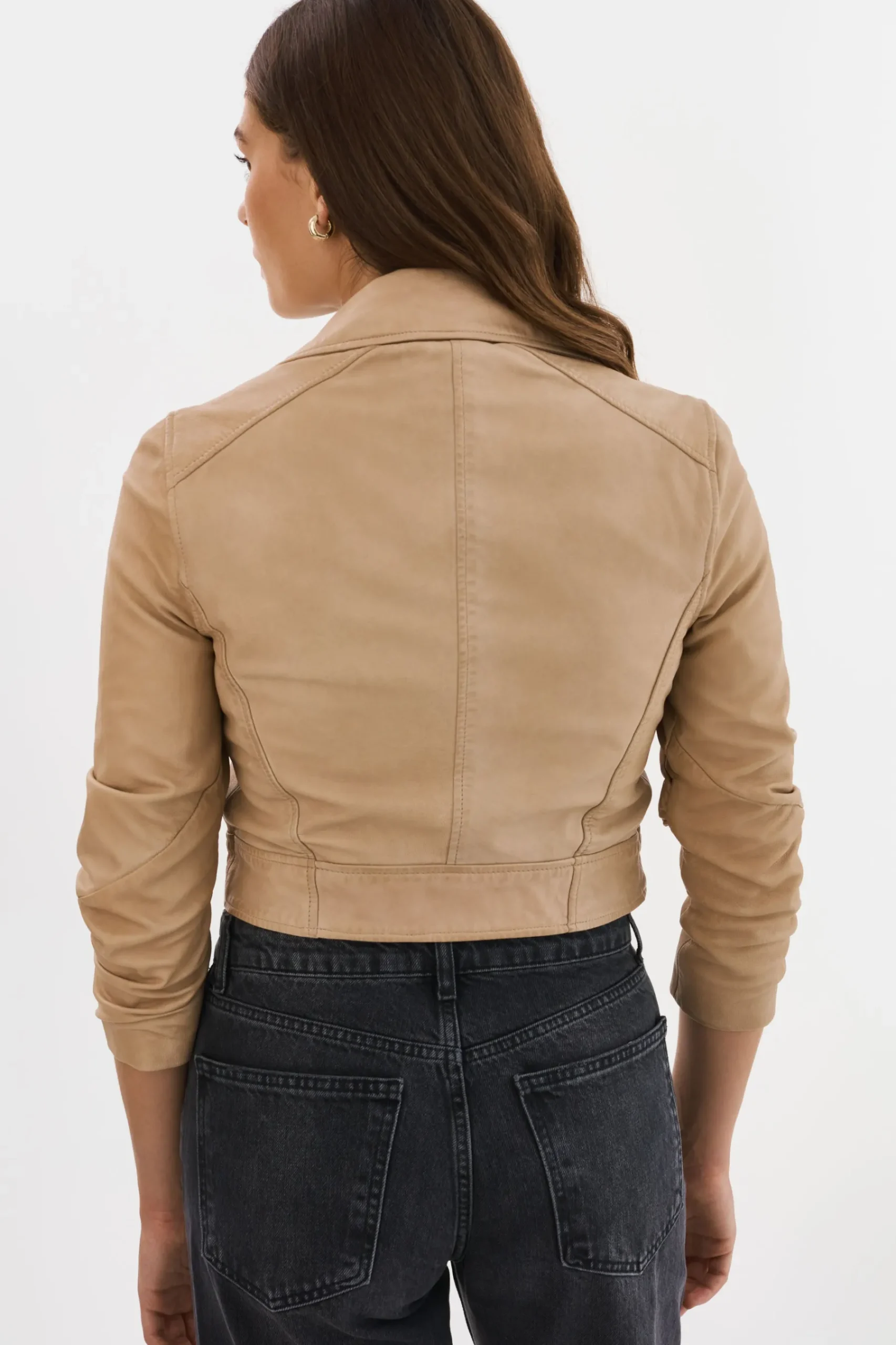 Femme LAMARQUE JANIKA | Veste Motard Courte En Cuir