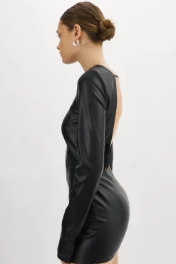 Femme LAMARQUE JULIE Mini Robe En Simili Cuir