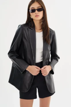Femme LAMARQUE KARRIN | Blazer En Cuir Vieilli